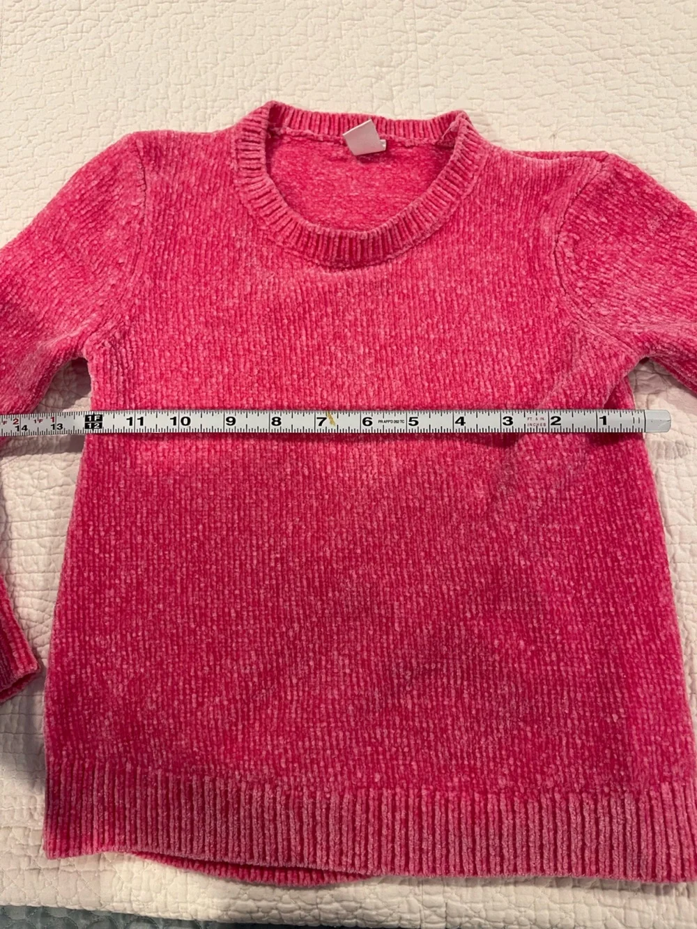 Nordstrom Harper Canyon Chenille Crewneck Sweater Bright Pink Sz 6 Girls Cozy